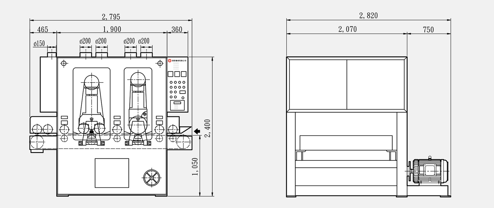 TWO-HEAD Belt Sanding Equipment